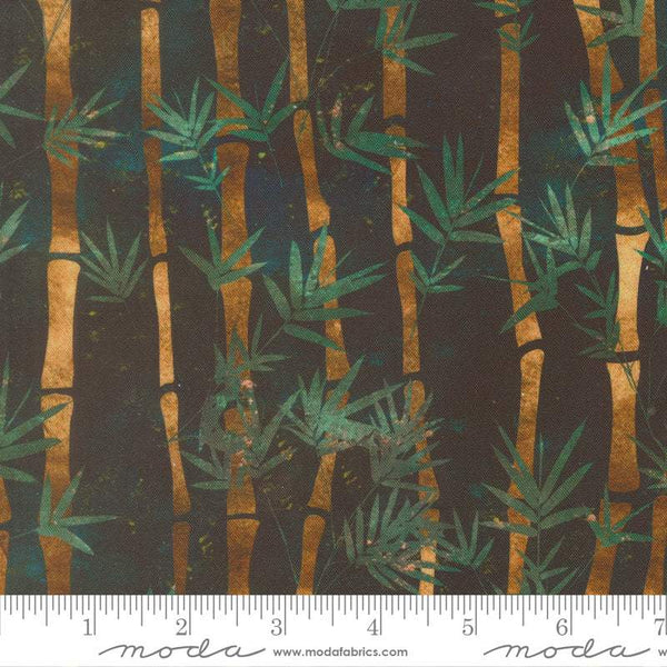 Tranquil Patina Shino Bamboo By Debbie Maddy For Moda Dark Teal