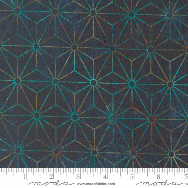 Tranquil Patina Stellar Geometrics By Debbie Maddy For Moda Midnight