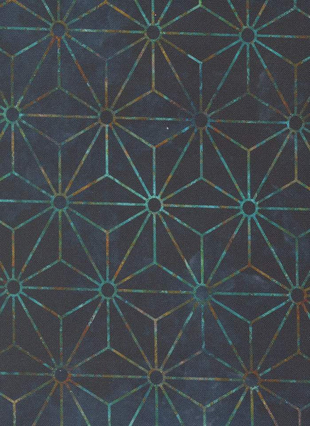 Tranquil Patina Stellar Geometrics By Debbie Maddy For Moda Midnight