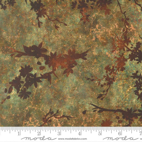 Tranquil Patina Zen Blossom By Debbie Maddy For Moda Bronze