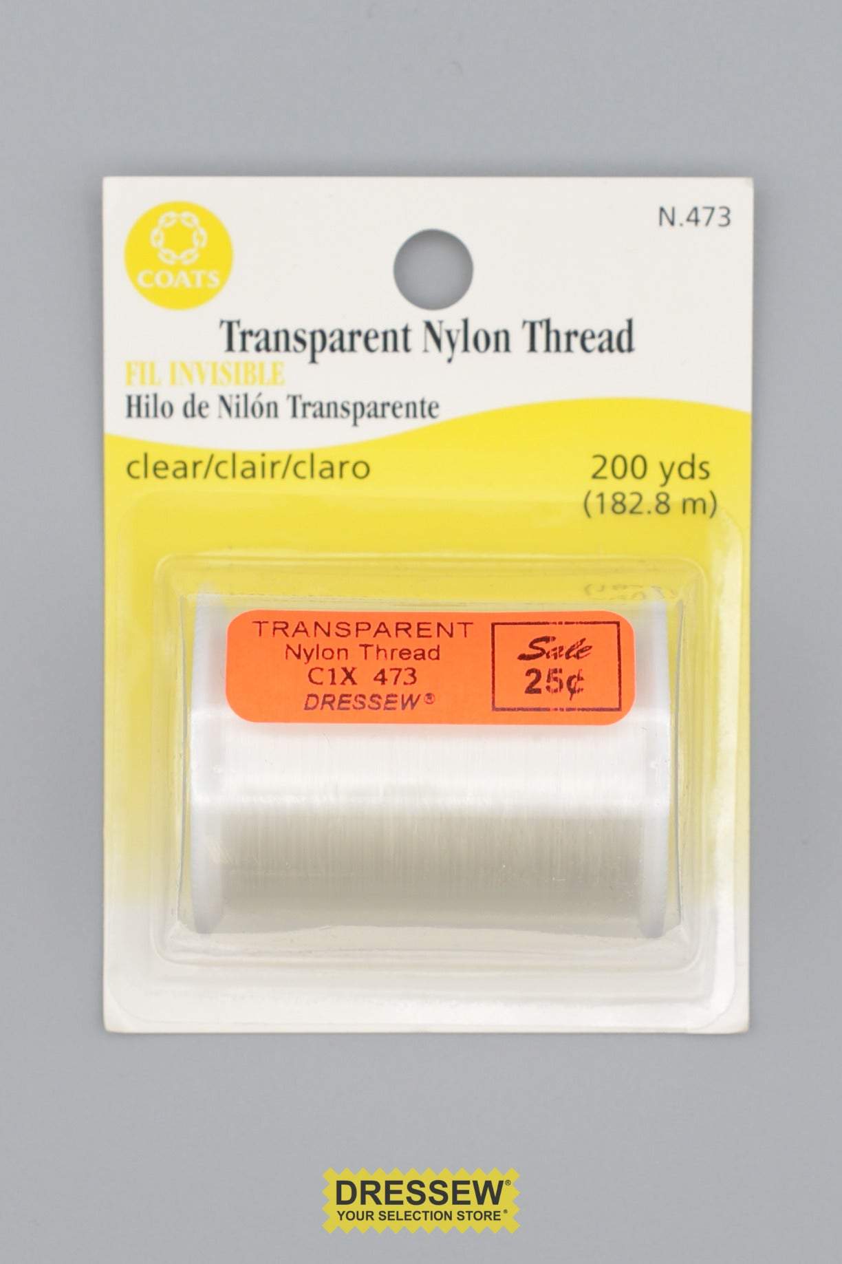 Transparent Nylon Thread 182.8m (200 yards) – Dressew Supply Ltd.