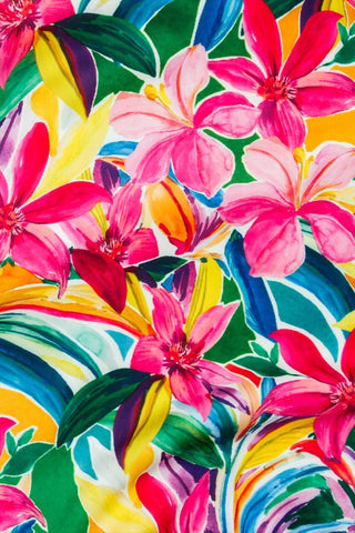 Tropical Bloom Lycra Fuchsia / Multi