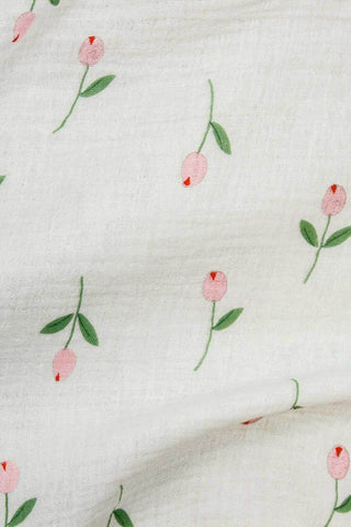 Tulip Double Gauze Off White / Pink