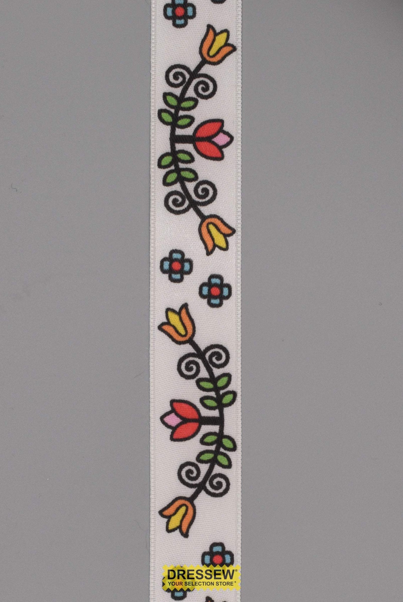 Tulip Satin Ribbon 22mm (7/8") #5 White