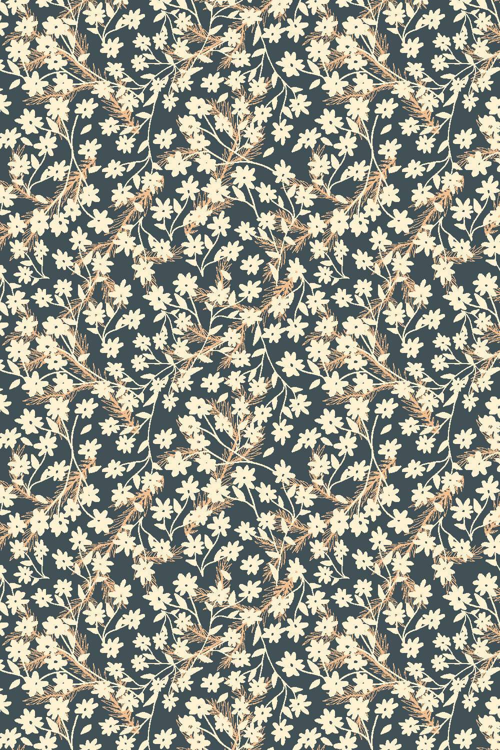 Twin Hills Redwood Flower By Ash Cascade For Cotton + Steel Fabrics Bay