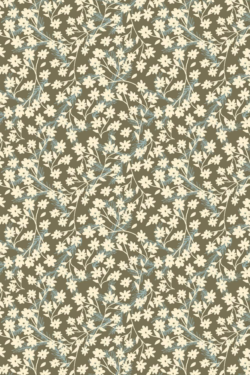 Twin Hills Redwood Flower By Ash Cascade For Cotton + Steel Field