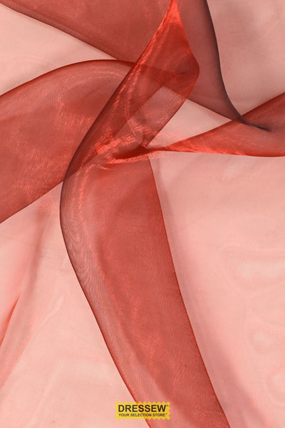 Two-Tone Sparkle Organza Red / Black