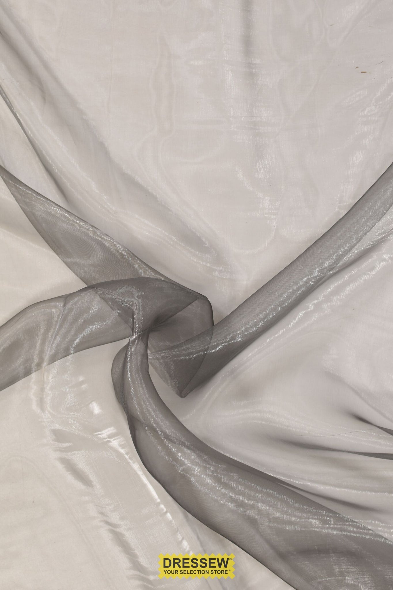 Two-Tone Sparkle Organza Silver / Black