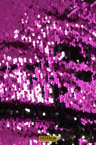 Two-Way Sequin Knit Black / Magenta