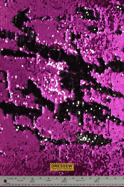 Two-Way Sequin Knit Black / Magenta