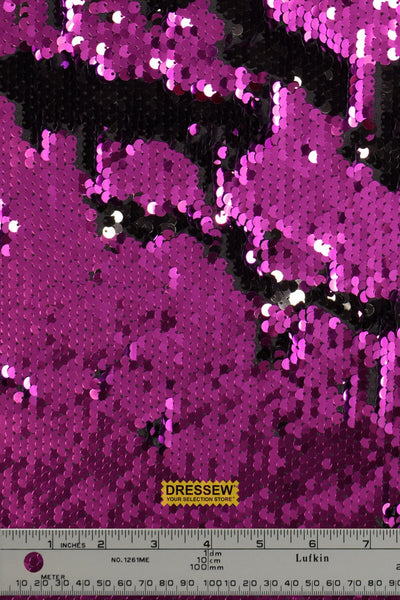 Two-Way Sequin Knit Black / Magenta