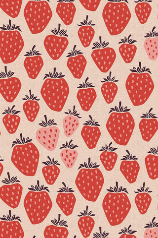 Under The Apple Tree II Canvas Queen Of Berries By Cotton + Steel Fabrics True Red / Unbleached