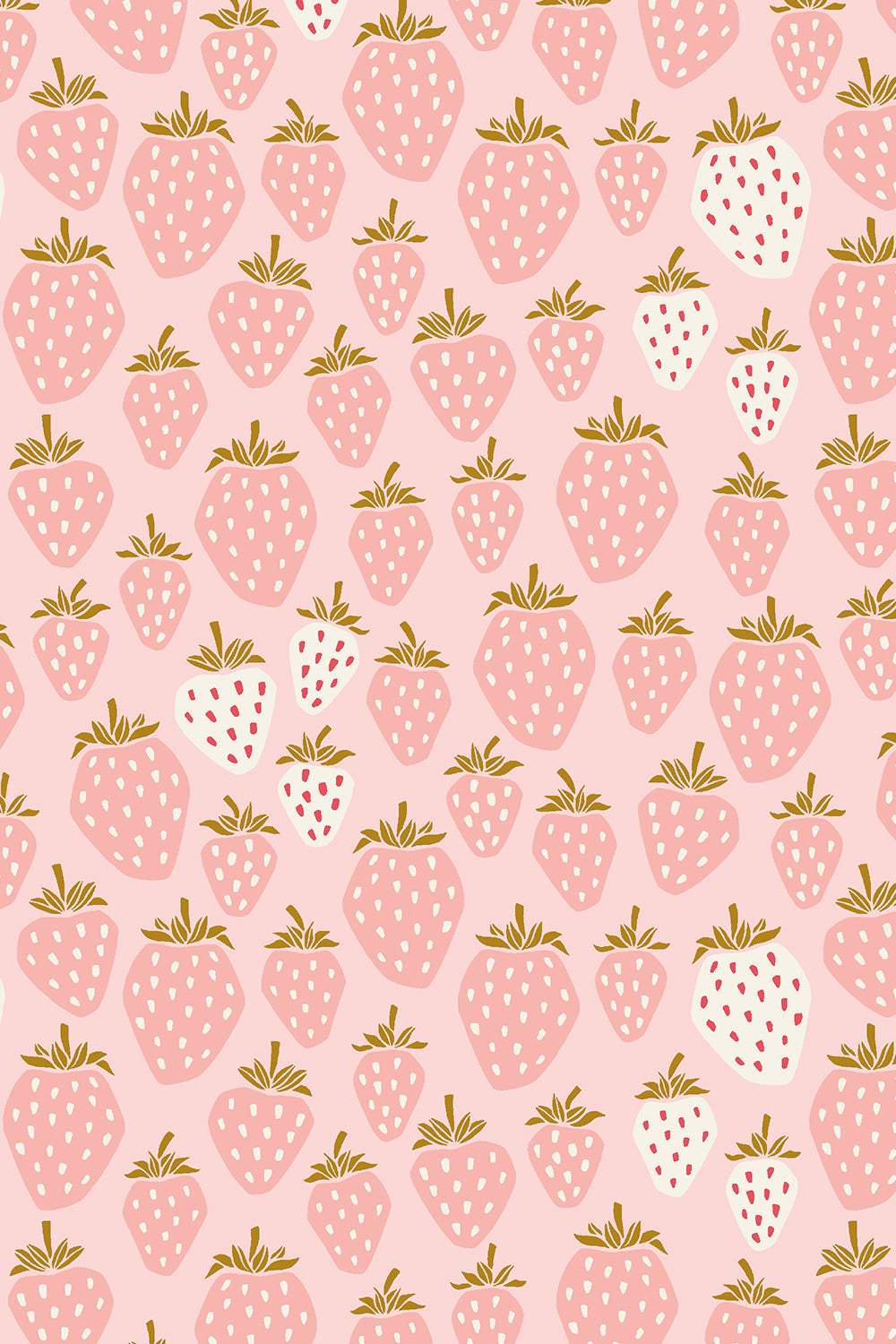 Under The Apple Tree II Queen Of Berries By Cotton + Steel Fabrics Flush Pink