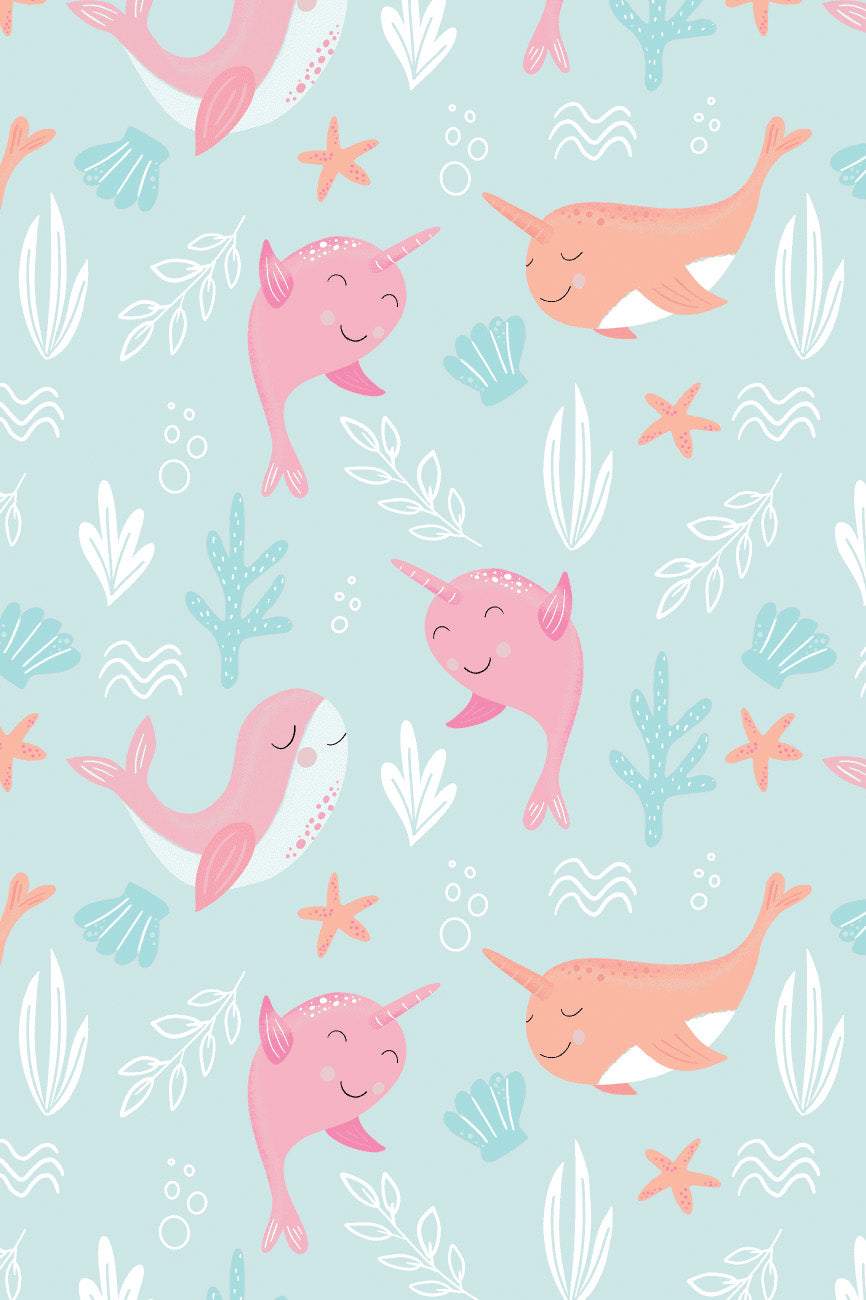 Under The Waves Flannel Light Blue