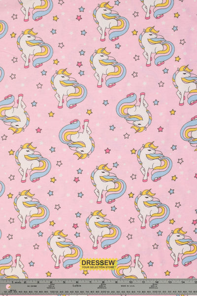 Unicorn Flannelette Pink / Multi