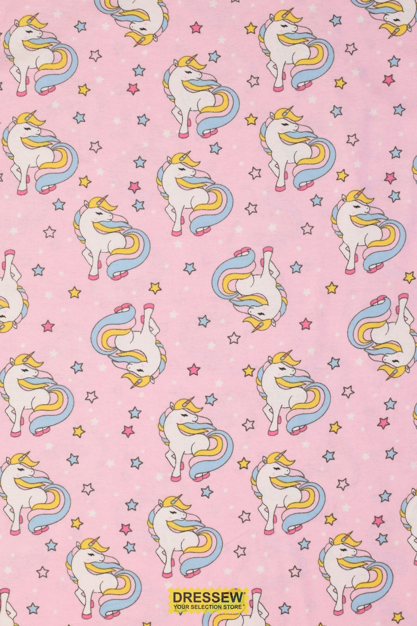 Unicorn Flannelette Pink / Multi