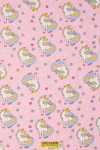 Unicorn Flannelette Pink / Multi