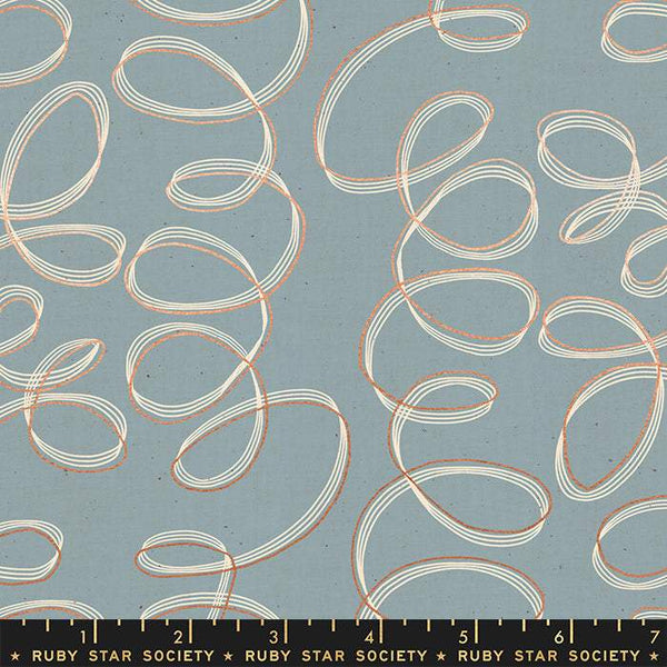 Unruly Nature Tendrils By Jen Hewett Of Ruby Star Society For Moda Sky / Metallic