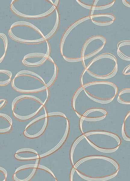 Unruly Nature Tendrils By Jen Hewett Of Ruby Star Society For Moda Sky / Metallic