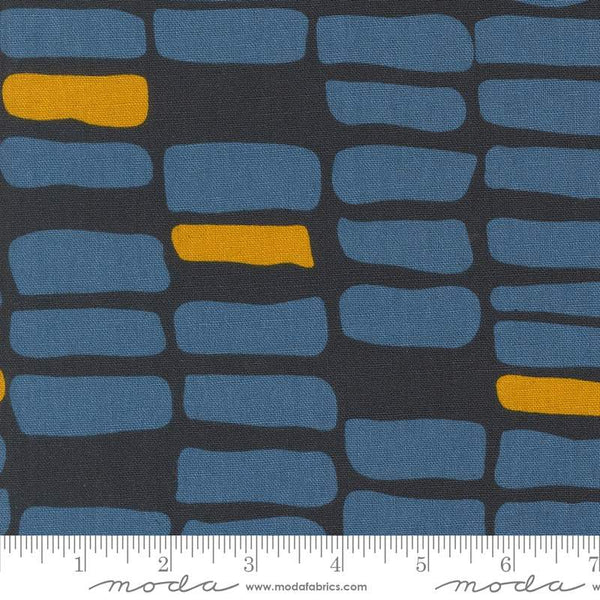 Urban Whisper Mochi Linen Bricks By Zen Chic For Moda Navy