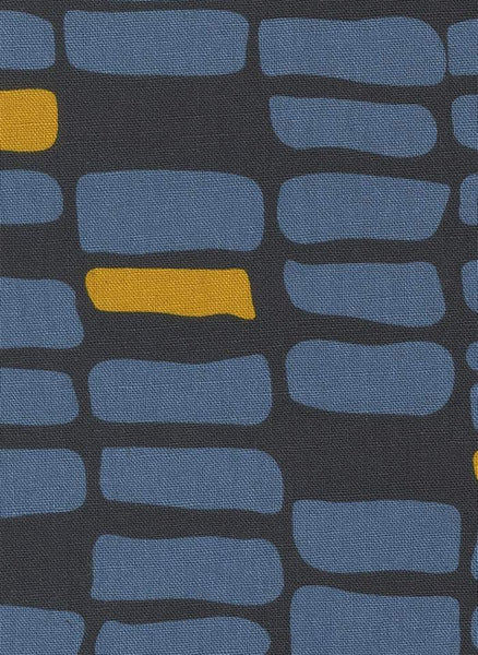 Urban Whisper Mochi Linen Bricks By Zen Chic For Moda Navy