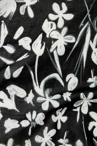 Vanessa Floral Chiffon Black / Ecru / Grey