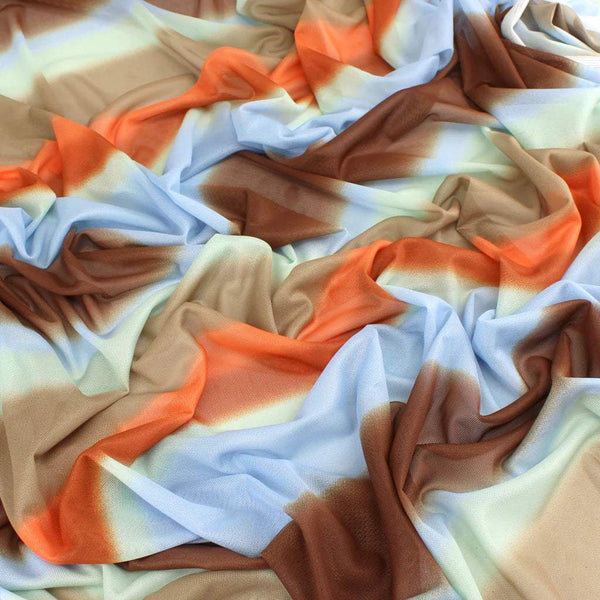 Variegated Stripe Mesh Rust / Multi