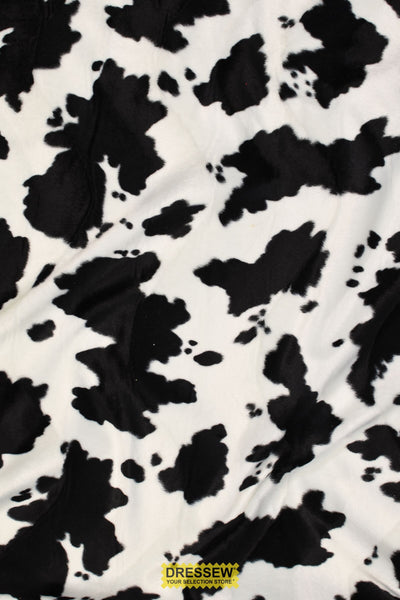 Velboa Cow Print Black / White