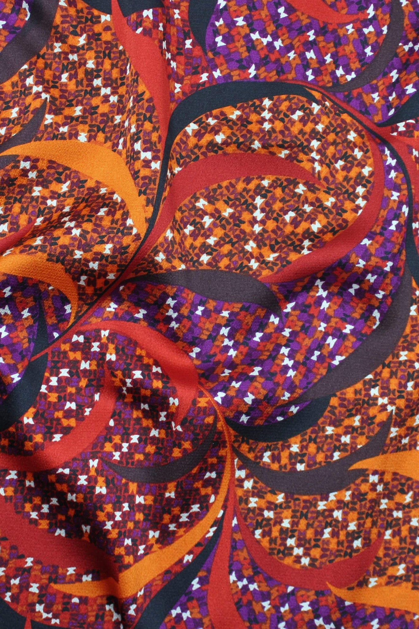 Vine Bubble Satin Orange / Multi