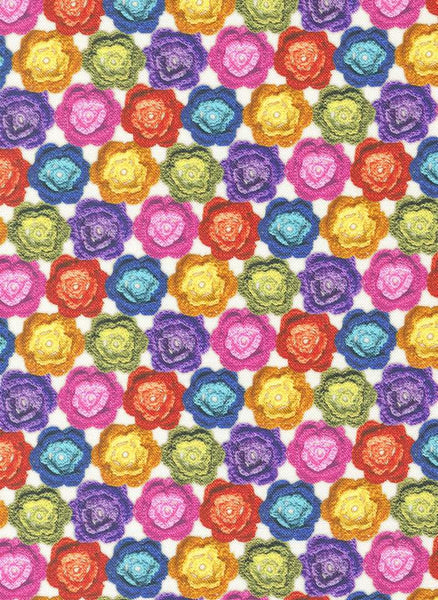 Vintage Soul Crocheted Rosettes By Cathe Holden For Moda Rainbow