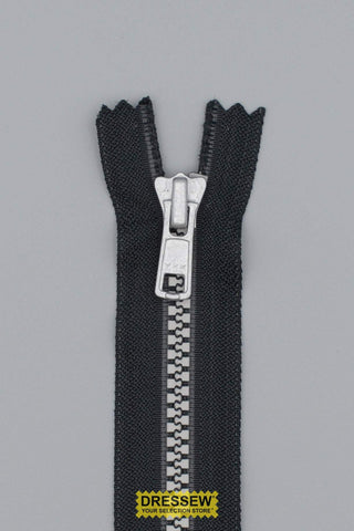 Vislon Closed End Zipper 30cm (12") Black / Silver
