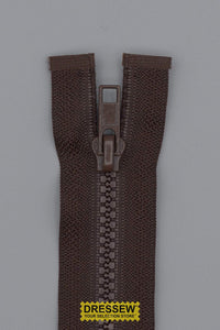 Vislon Separating Zipper 45cm (18") Brown