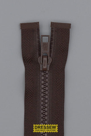 Vislon Separating Zipper 45cm (18") Brown
