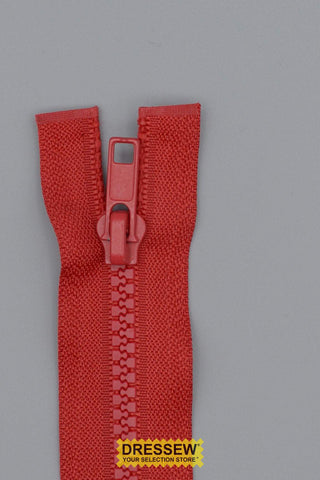 Vislon Separating Zipper 50cm (20") Hot Red