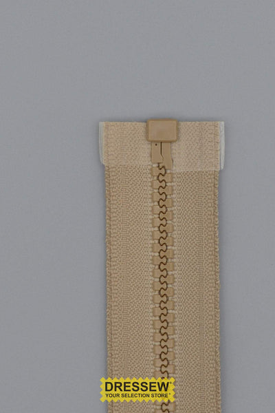 Vislon Separating Zipper 60cm (24") Light Beige