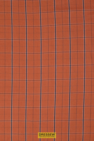 Vista Wovens Large Plaid By Pieces To Treasure For Moda Rust / Navy