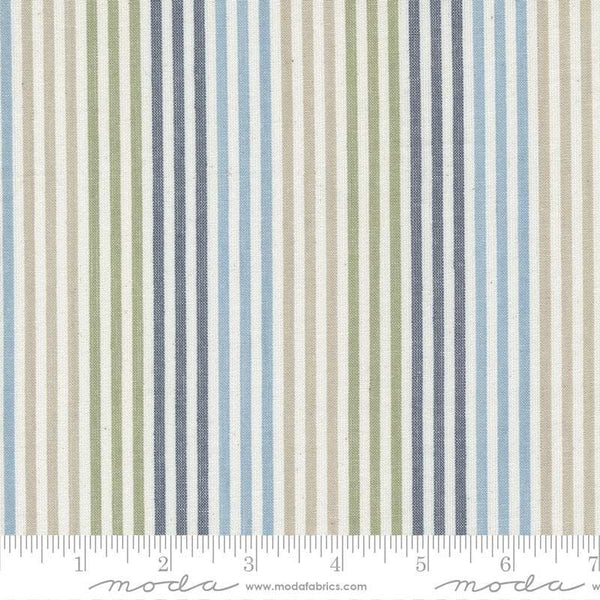 Vista Wovens Trio Stripe By Pieces To Treasure For Moda Beige / Multi