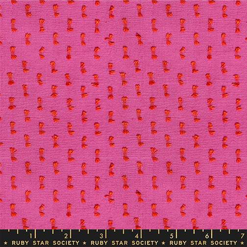 Warp And Weft Mystic Fable Flicker Dot By Alexia Marcelle Abegg Of Ruby Star Society For Moda Vivid Pink / Red
