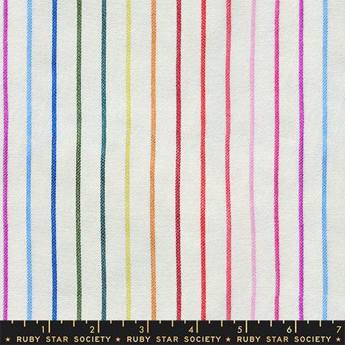 Warp And Weft Mystic Fable Rainbow Stripe By Alexia Marcelle Abegg Of Ruby Star Society For Moda Natural / Multi