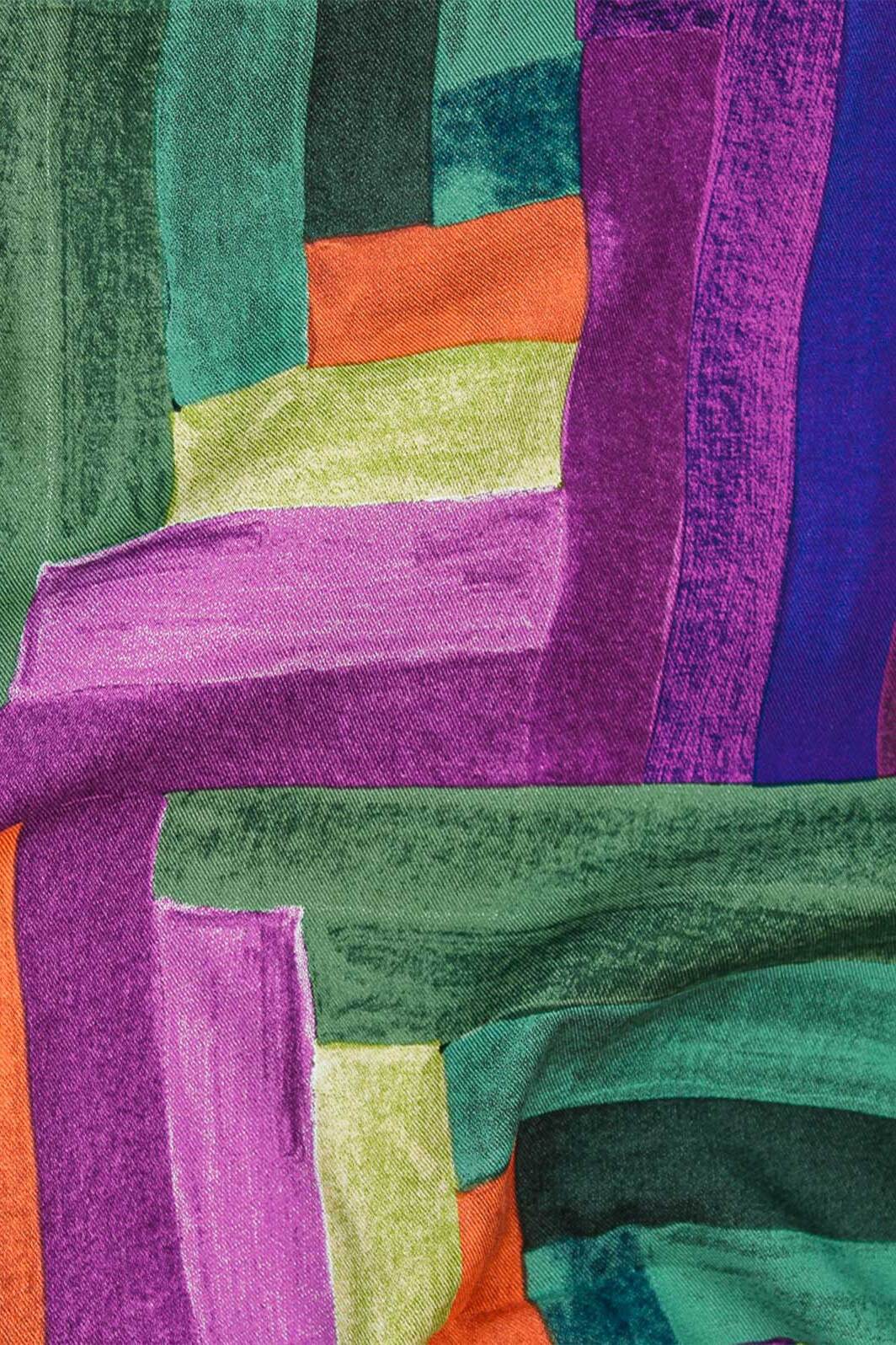 Watercolour Blocks Taylor Twill Violet / Olive / Multi