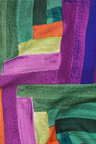 Watercolour Blocks Taylor Twill Violet / Olive / Multi