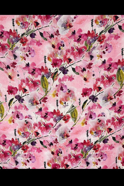 Watercolour Linen Fuchsia