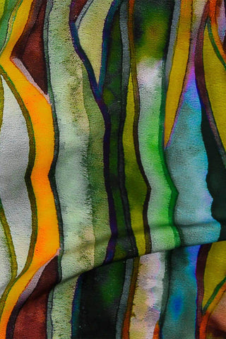 Waves Picasso Poplin Olive / Multi