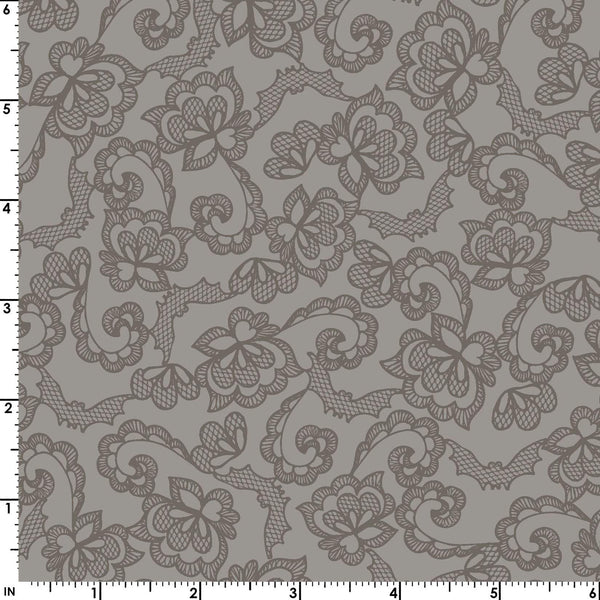 Web of Roses Bat Lace Grey