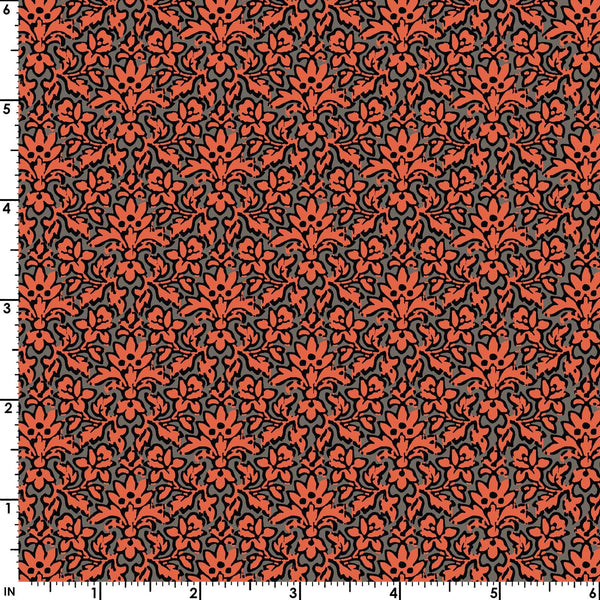 Web of Roses Damask Orange