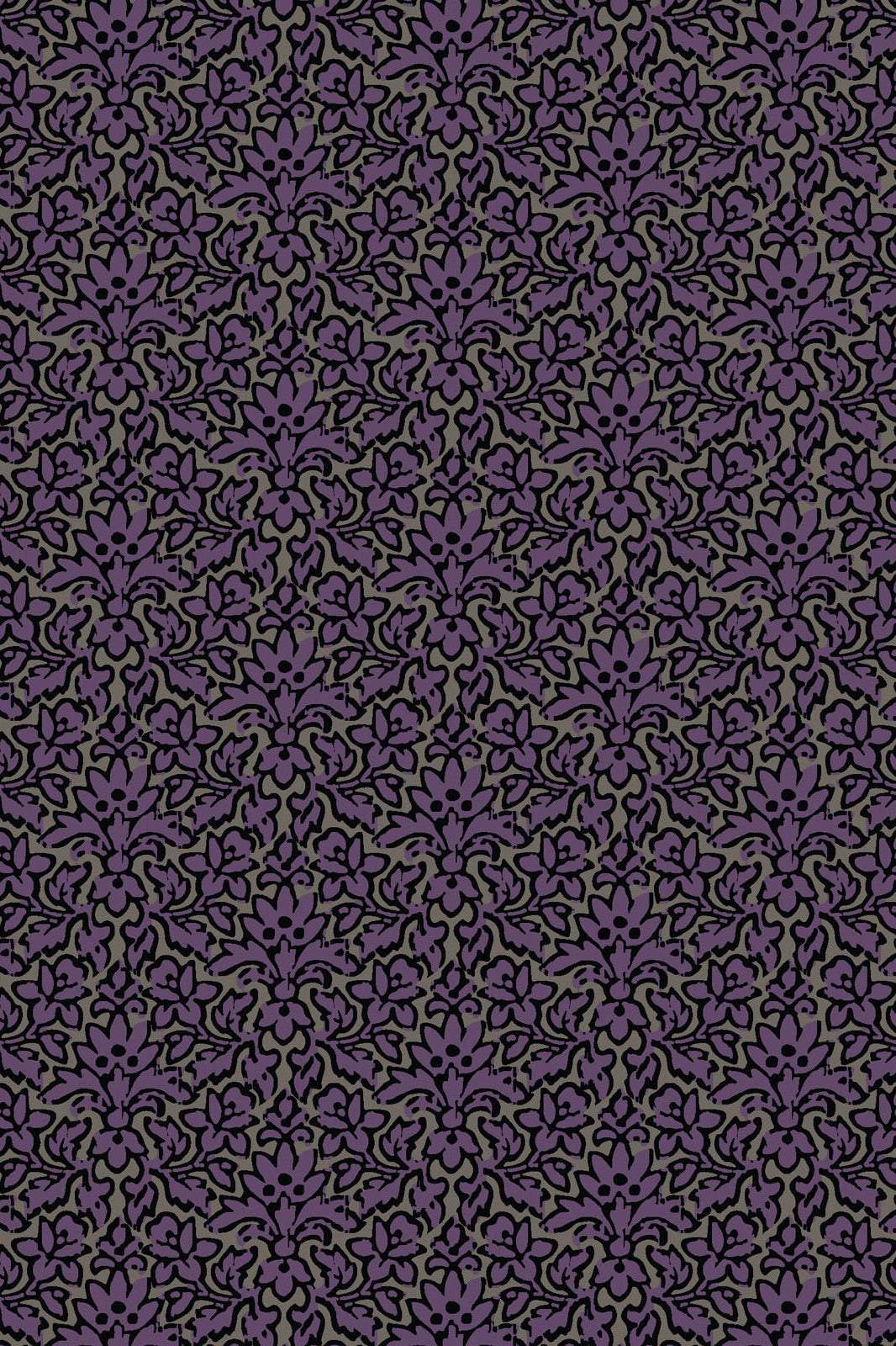 Web of Roses Damask Purple