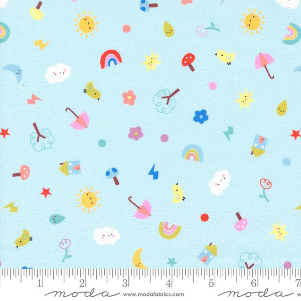 Whatever The Weather Polka Dot Motifs By Paper + Cloth For Moda Rain