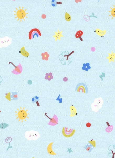 Whatever The Weather Polka Dot Motifs By Paper + Cloth For Moda Rain