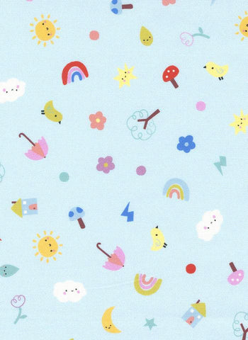 Whatever The Weather Polka Dot Motifs By Paper + Cloth For Moda Rain