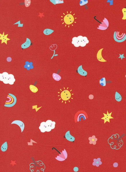 Whatever The Weather Polka Dot Motifs By Paper + Cloth For Moda Rose